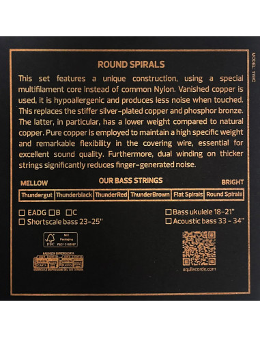 Cordes pour Basskid® - Round Spirals | Son Riche et Équilibré